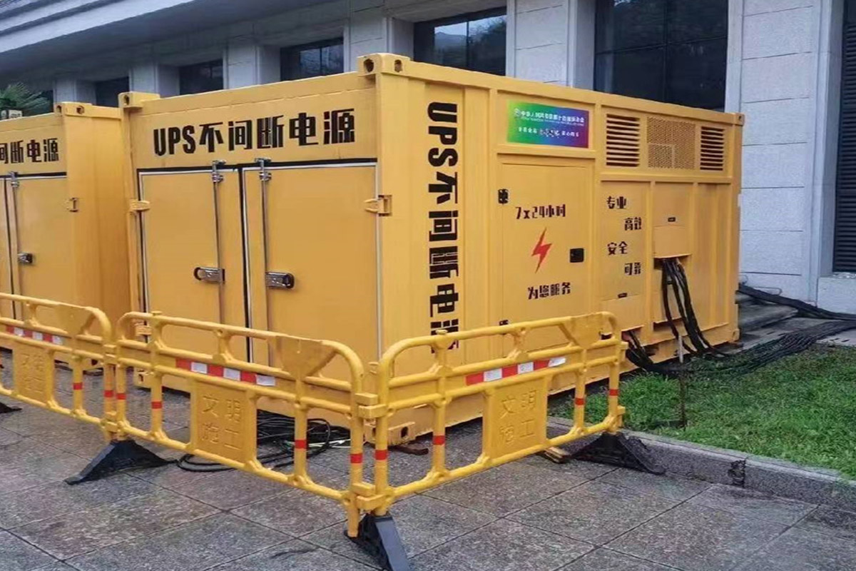 惠农发电机租赁施工现场