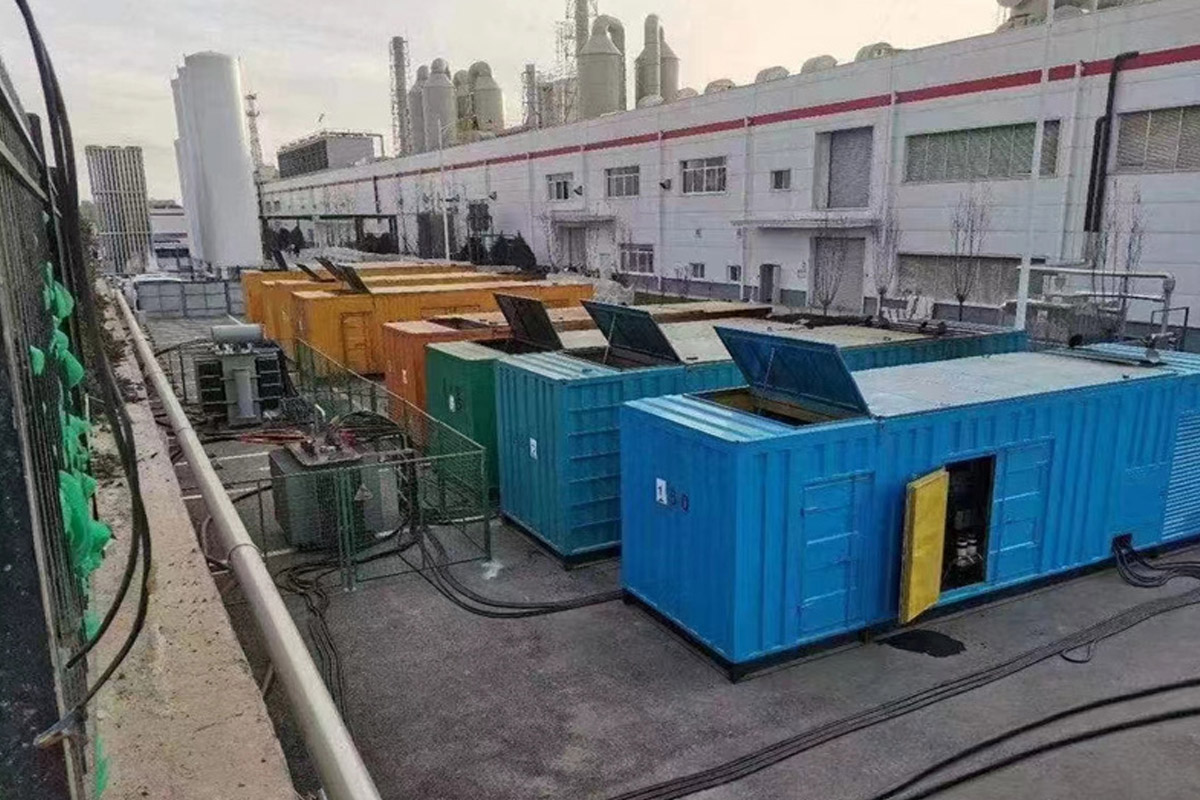 惠农发电机租赁施工现场