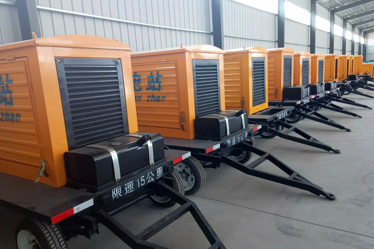 惠农发电机租赁施工现场